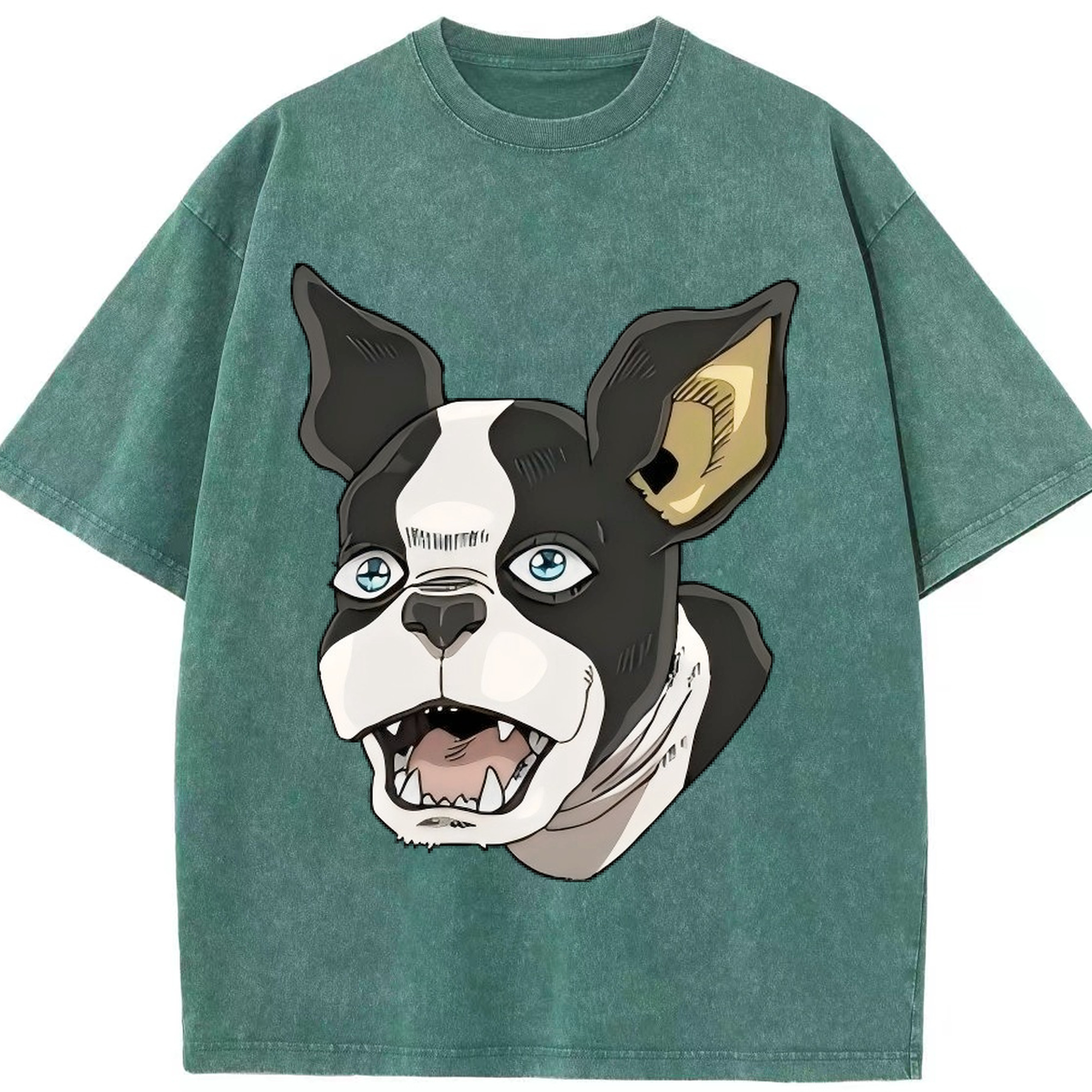 （画像用） ジョジョの奇妙な冒険 イギー JoJo's Bizarre Adventure Iggy 綿100% ヴィンテージ風 半袖Tシャツ（フロントプリント）